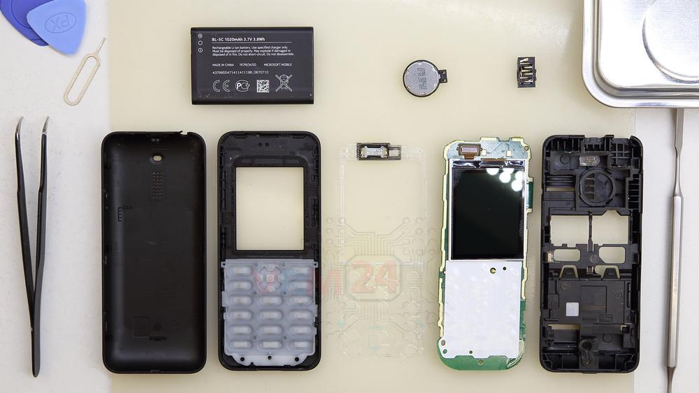 🛠 How to disassemble Microsoft RM-1035 (Nokia 130) instruction | Photos