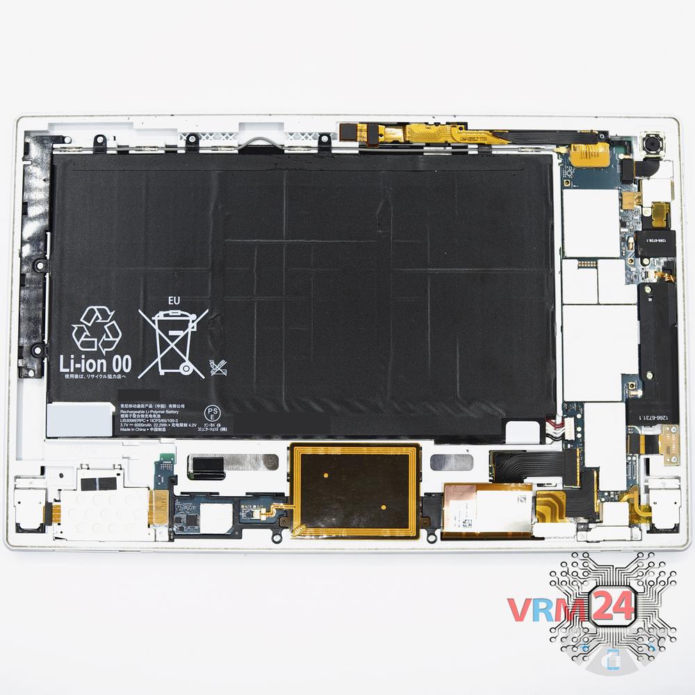 Repair of the mobile device Sony Xperia Tablet Z (Sony Xperia Tablet Z 10.1" LTE SO-03E for Japan Sony Xperia Tablet Z LTE SGP321 for Europe Sony Xperia Tablet Z LTE SGP351 for USA) with each step description and the required set of tools