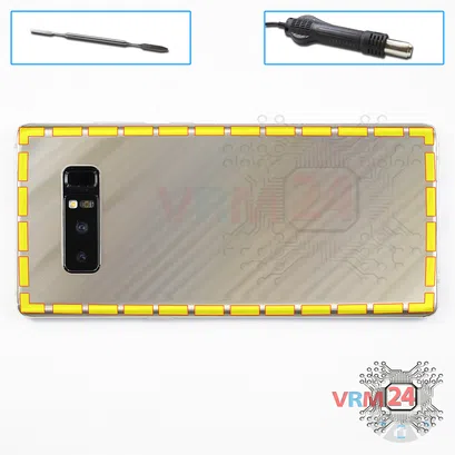 Cómo desmontar Samsung Galaxy Note 8 SM-N950, Paso 3/1