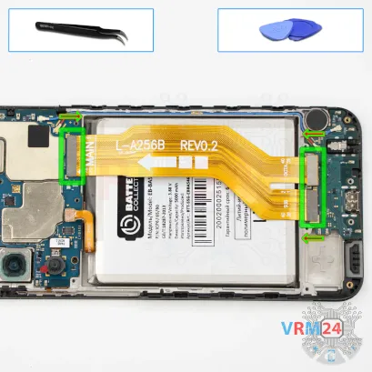 Como desmontar Samsung Galaxy A25 SM-A256 por si mesmo, Passo 10/1