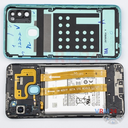 Como desmontar Samsung Galaxy M21 SM-M215 por si mesmo, Passo 3/2
