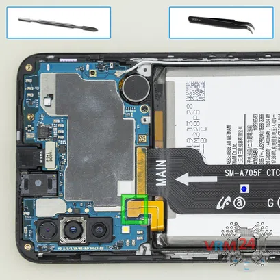 How to disassemble Samsung Galaxy A70 SM-A705, Step 5/1