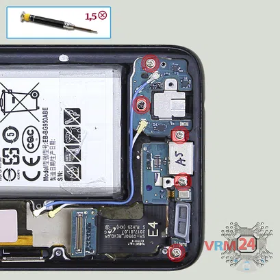 How to disassemble Samsung Galaxy S8 SM-G950, Step 9/1