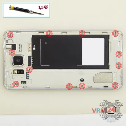 How to disassemble Samsung Galaxy Alpha SM-G850, Step 4/1