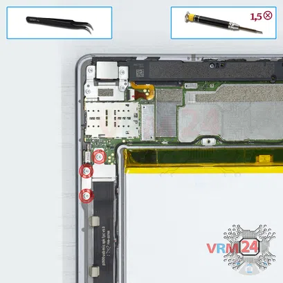 How to disassemble Huawei MediaPad M3 Lite 10'', Step 12/1