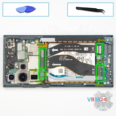 How to disassemble Samsung Galaxy S22 Ultra SM-S908, Step 10/1