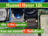 Por que o Huawei Honor 10i não tem som de alto-falante de fone de ouvido?