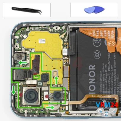 How to disassemble Honor 200 Lite, Step 13/1