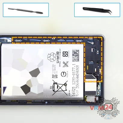 How to disassemble Sony Xperia X, Step 5/1