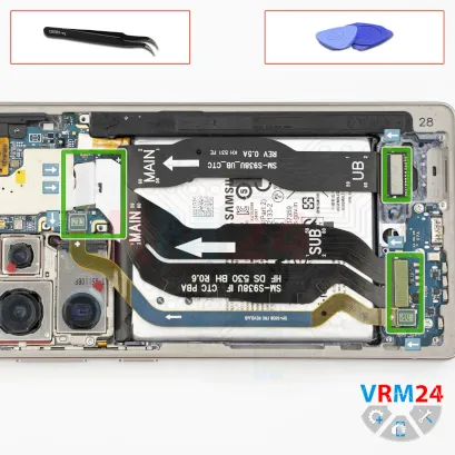 Como desmontar Samsung Galaxy S25 Ultra SM-S938 por si mesmo, Passo 10/1