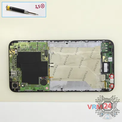 How to disassemble HTC One E9s, Step 8/1