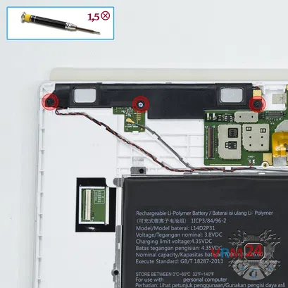 Как разобрать Lenovo Tab 2 A10-70L, Шаг 11/1