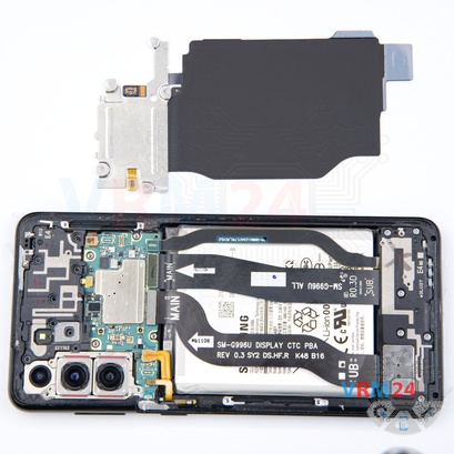 Cómo desmontar Samsung Galaxy S21 Plus SM-G996, Paso 5/2