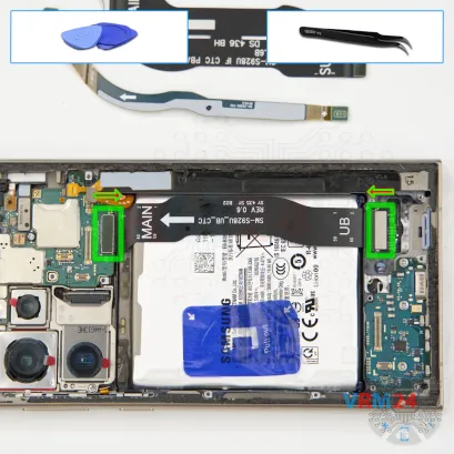 How to disassemble Samsung Galaxy S24 Ultra SM-S928, Step 10/3
