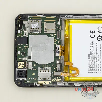 How to disassemble Huawei Y6II, Step 10/3