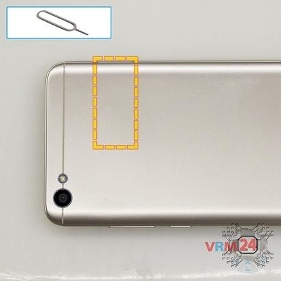 Como desmontar Xiaomi RedMi Note 5A por si mesmo, Passo 1/1