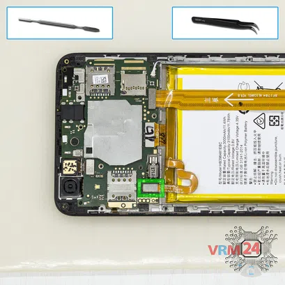 How to disassemble Huawei Y6II, Step 5/1