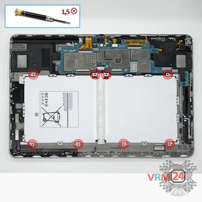 Como desmontar Samsung Galaxy Note Pro 12.2'' SM-P905 por si mesmo, Passo 10/1