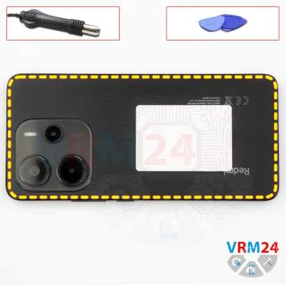 How to disassemble Xiaomi Redmi Note 14, Step 3/1