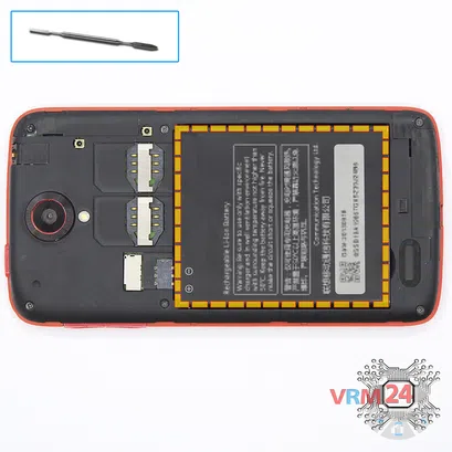 How to disassemble Lenovo S820, Step 2/1