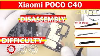 Xiaomi POCO C40 220333OPG Take apart Disassembly in detail