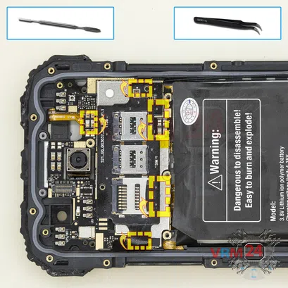 Como desmontar uleFone Armor 2 por si mesmo, Passo 12/1