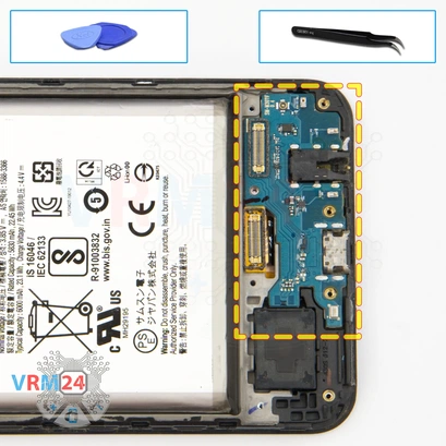 How to disassemble Samsung Galaxy M30s SM-M307, Step 12/1