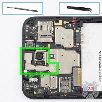 Como desmontar Nokia 1.3 TA-1205 por si mesmo, Passo 8/1