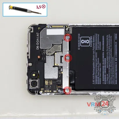 How to disassemble Xiaomi RedMi Note 5A, Step 3/1