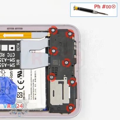 How to disassemble Samsung Galaxy A55 SM-A556, Step 8/1