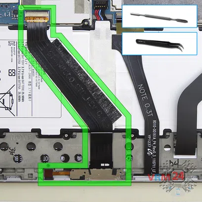 How to disassemble Samsung Galaxy Note 10.1'' GT-N8000, Step 6/1