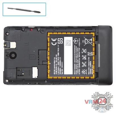 How to disassemble Sony Xperia E, Step 2/1