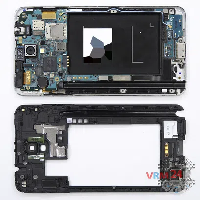Cómo desmontar Samsung Galaxy Note 3 SM-N9000, Paso 4/2