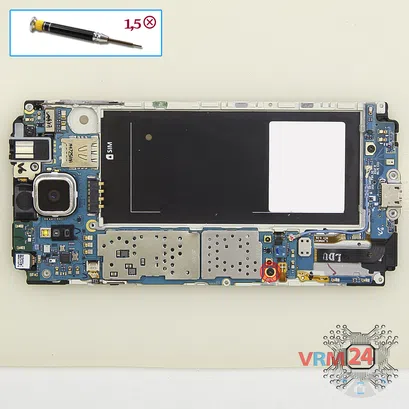 How to disassemble Samsung Galaxy Alpha SM-G850, Step 6/1