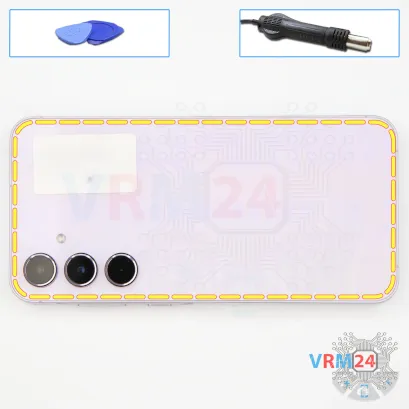 How to disassemble Samsung Galaxy A55 SM-A556, Step 3/1
