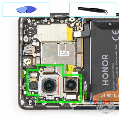 How to disassemble HONOR 70, Step 11/1