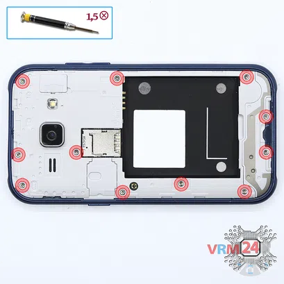 How to disassemble Samsung Galaxy J1 SM-J100, Step 3/1