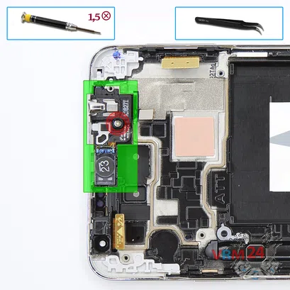 Cómo desmontar Samsung Galaxy Note 3 SM-N9000, Paso 12/1