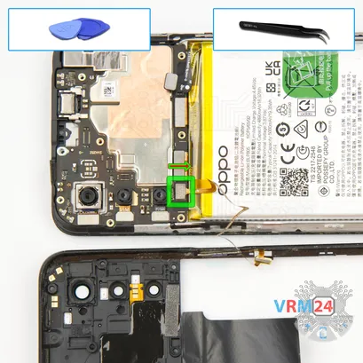 How to disassemble Oppo A55, Step 8/1