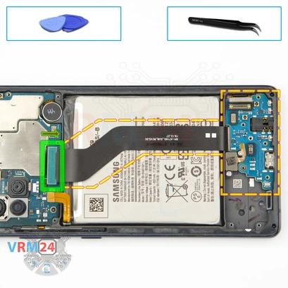 Cómo desmontar Samsung Galaxy A71 5G SM-A7160, Paso 12/1