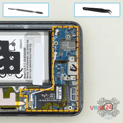 Cómo desmontar Samsung Galaxy S9 SM-G960, Paso 11/1