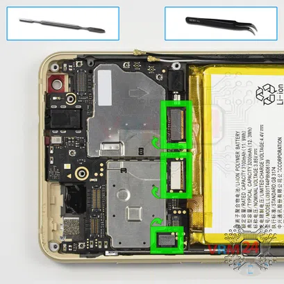 Cómo desmontar ZTE Blade V9, Paso 12/1