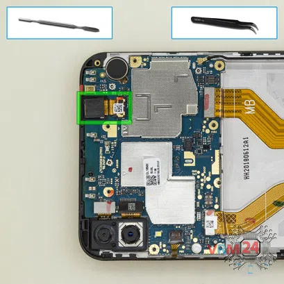 Cómo desmontar Asus ZenFone Max Pro ZB602KL, Paso 13/1