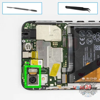 Como desmontar Huawei Y6 (2019) por si mesmo, Passo 14/1