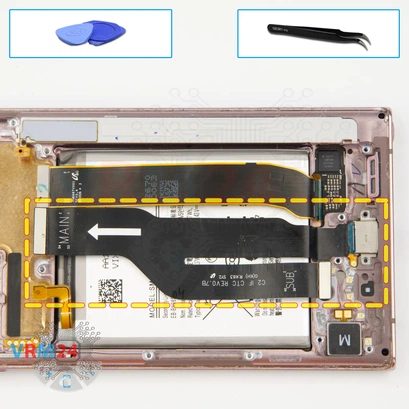 Cómo desmontar Samsung Galaxy Note 20 Ultra SM-N985, Paso 19/1