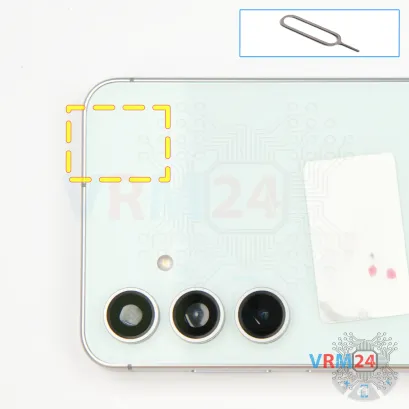 Как разобрать Samsung Galaxy S24 FE SM-S721, Шаг 2/1