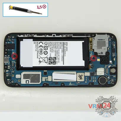 How to disassemble Samsung Galaxy J5 (2017) SM-J530, Step 10/1