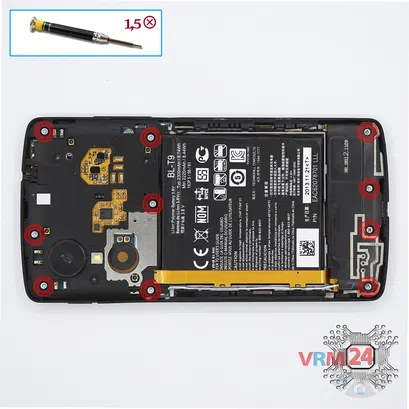 How to disassemble LG Nexus 5 D821, Step 3/1