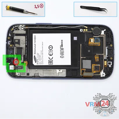 How to disassemble Samsung Galaxy S3 GT-i9300, Step 8/1