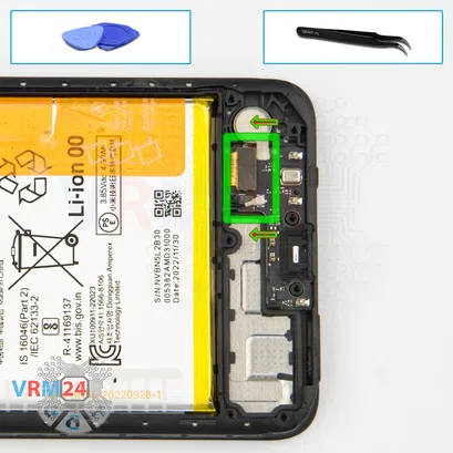 Como desmontar Xiaomi Redmi 12C por si mesmo, Passo 10/1